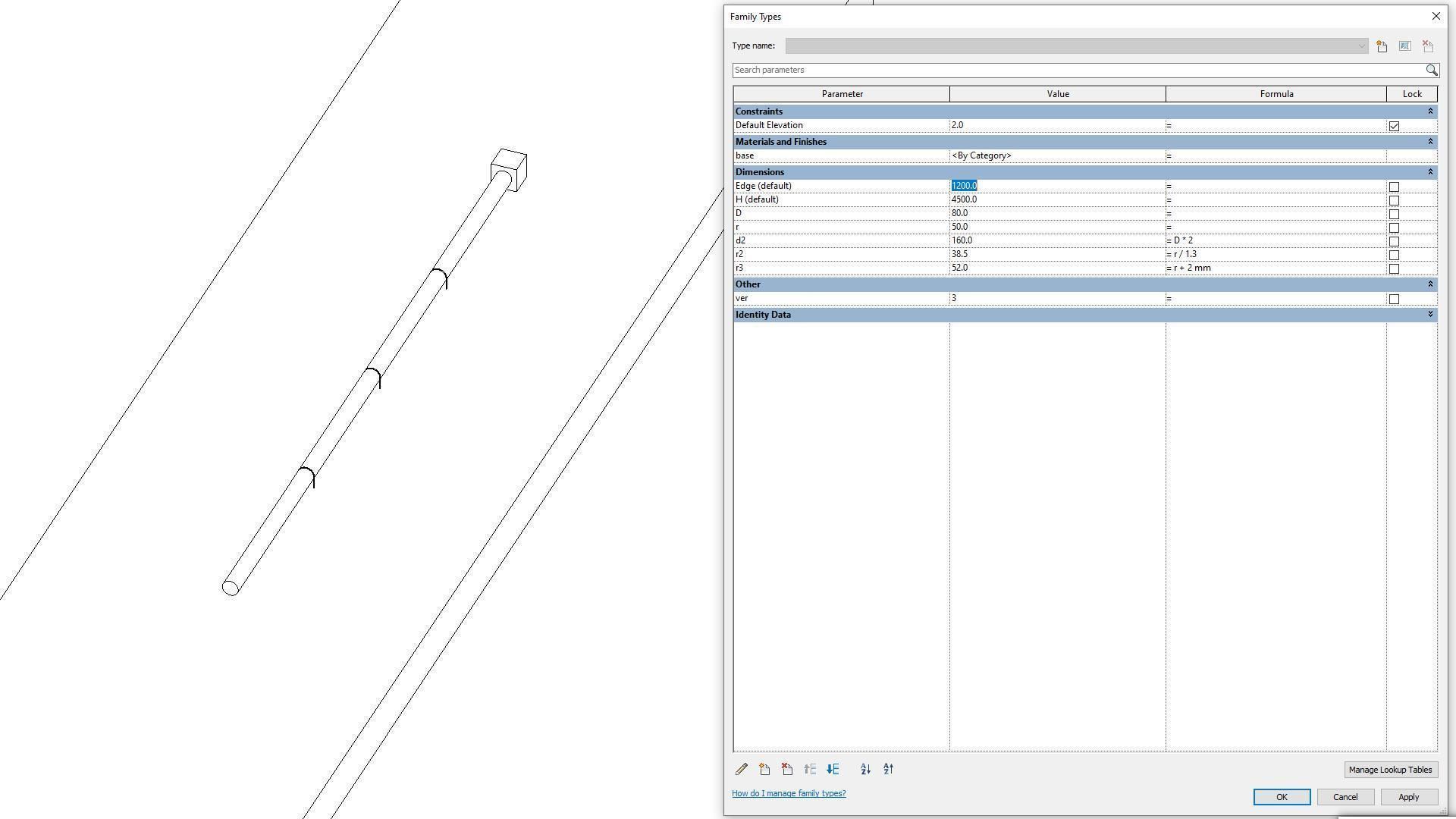 Rain Gutter 2 - Full Parametric Revit Family Free 3D model_2