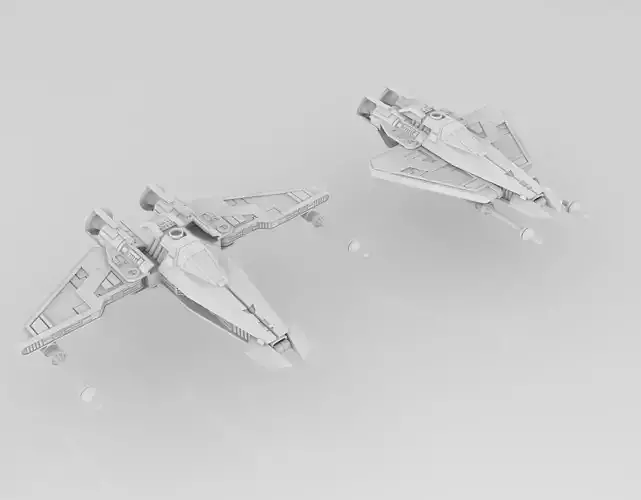 Liberator Class Starfighter 1-270 scale 3D print model
