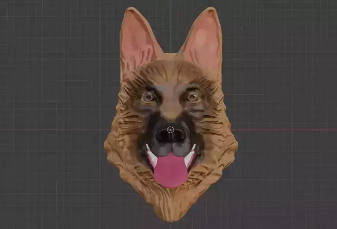 Dog head - german shepherd