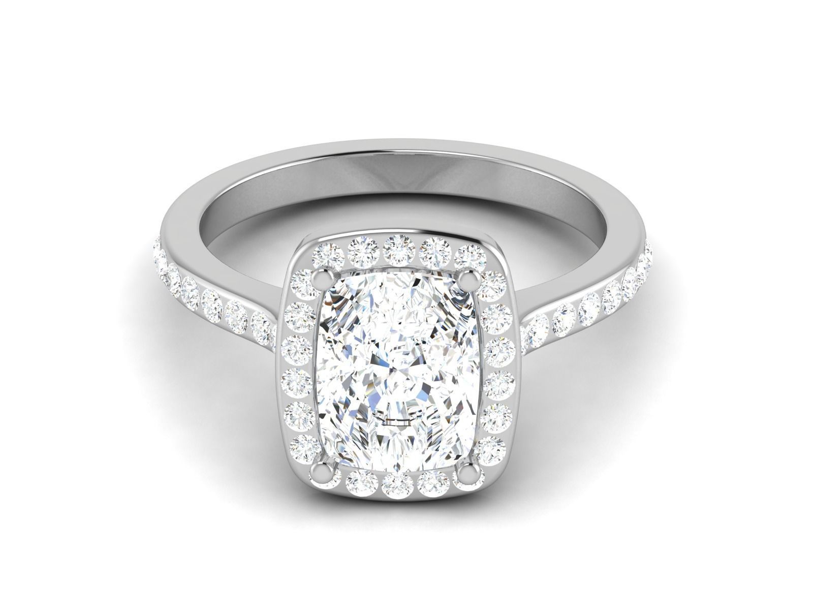 Solitaire ring model 3D print model_11