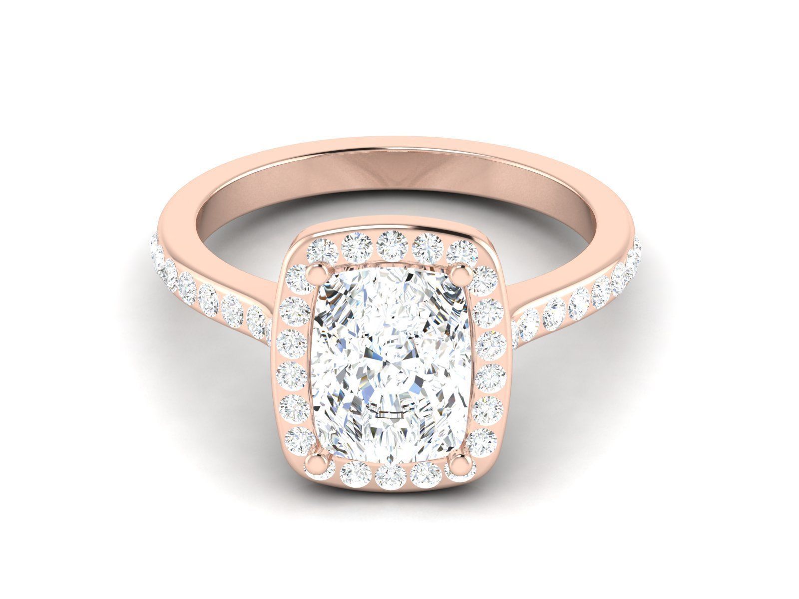 Solitaire ring model 3D print model_9