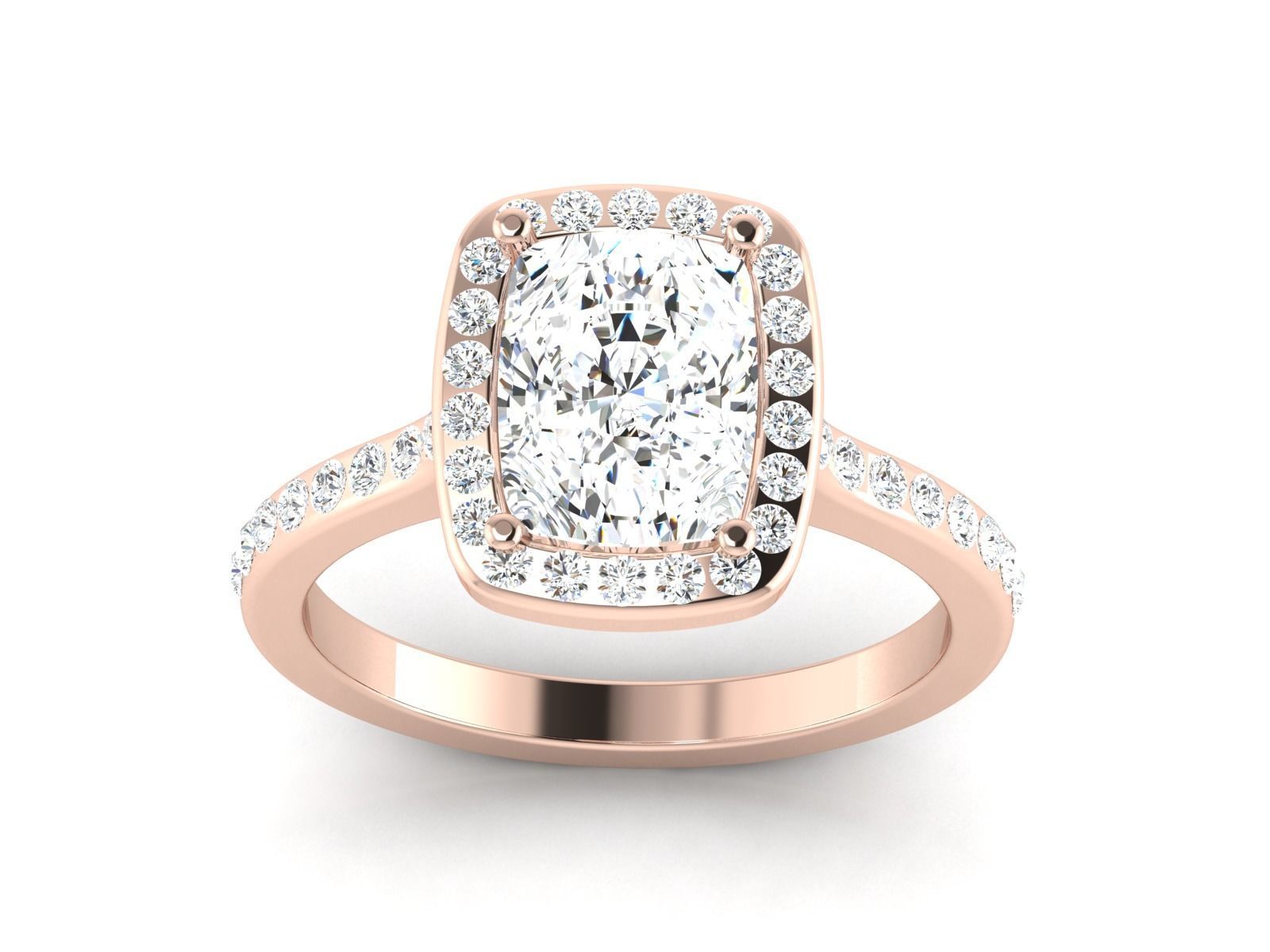 Solitaire ring model 3D print model_15