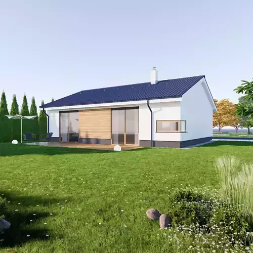 Bungalow 2 - Created with fully parametric Revit Families 