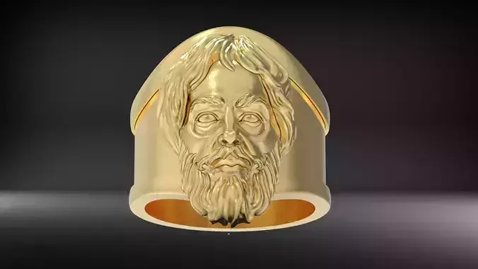 Zeus god Ring 3d print model
