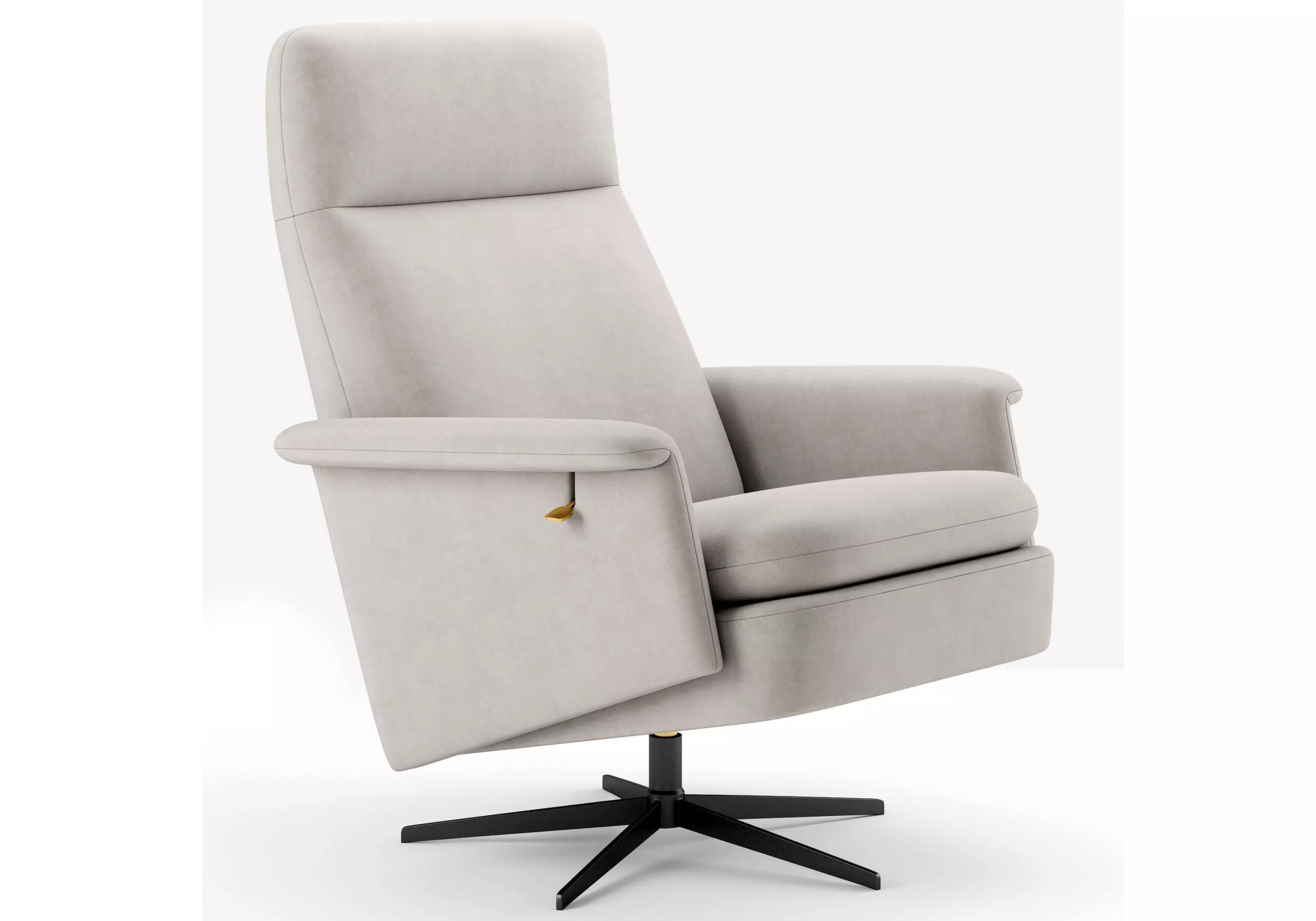 Crescent Swivel Recliner Westelm 3D model