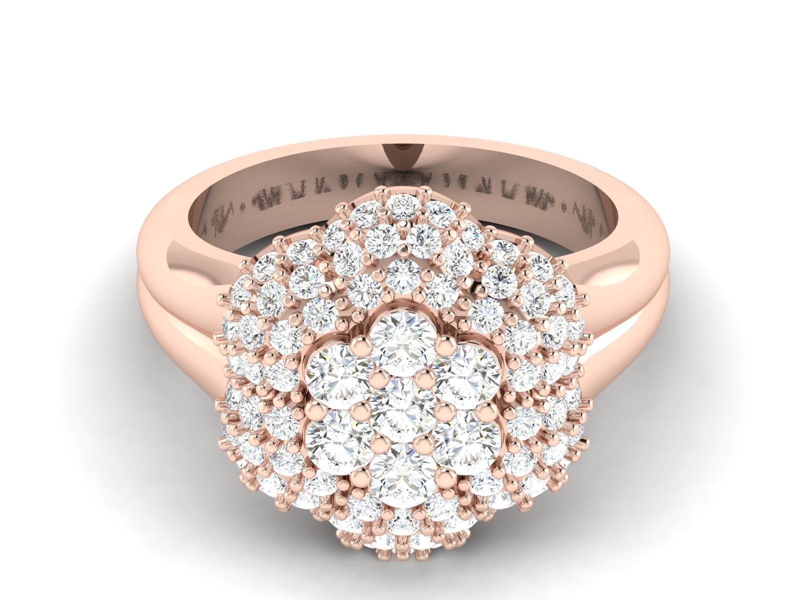 Solitaire ring model 3D print model_2