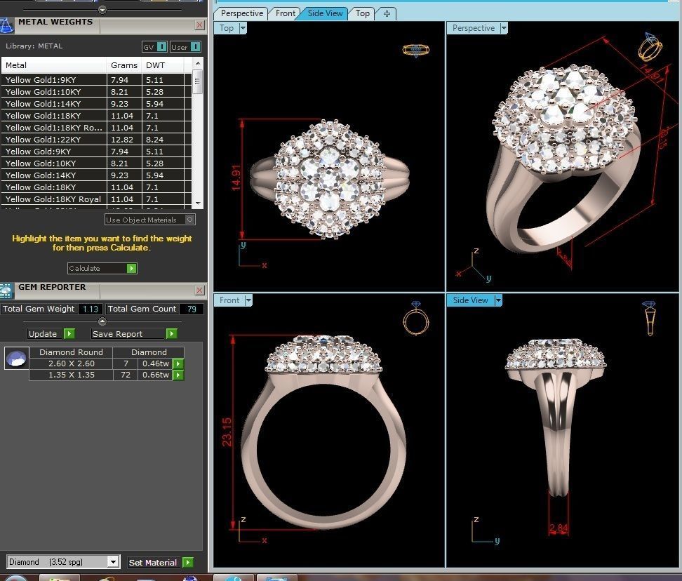 Solitaire ring model 3D print model_13