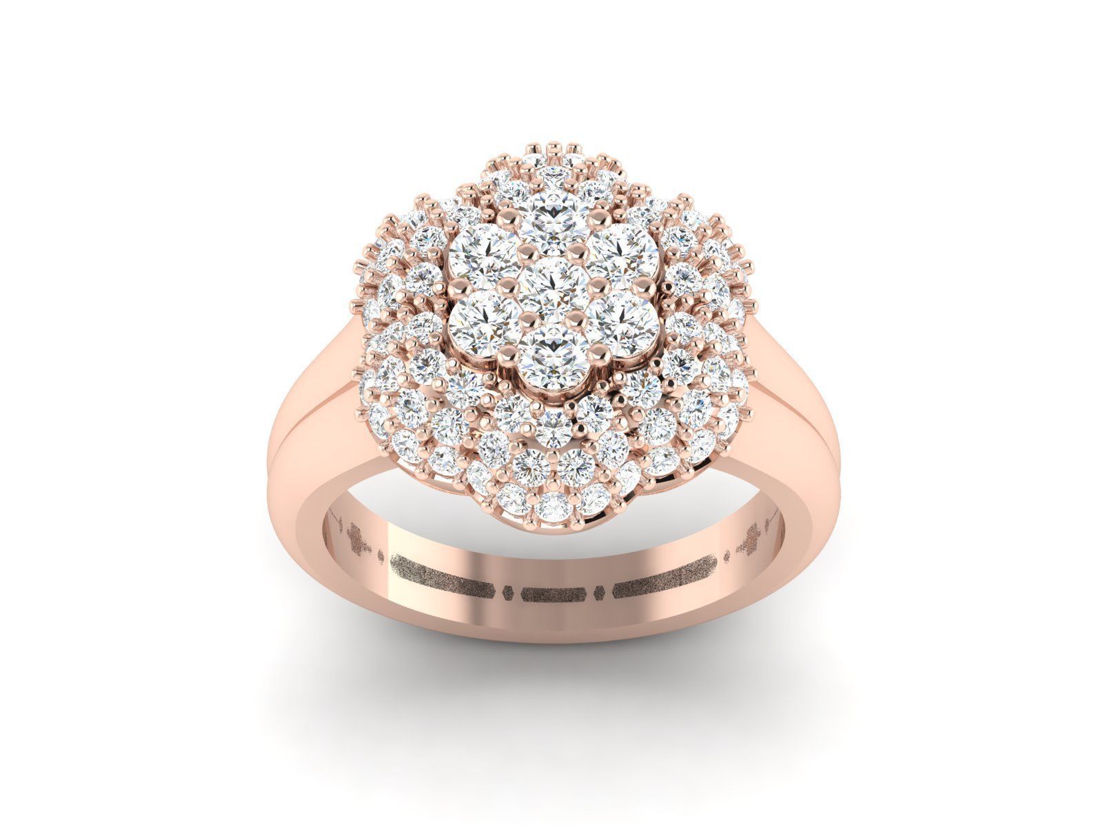 Solitaire ring model 3D print model_7