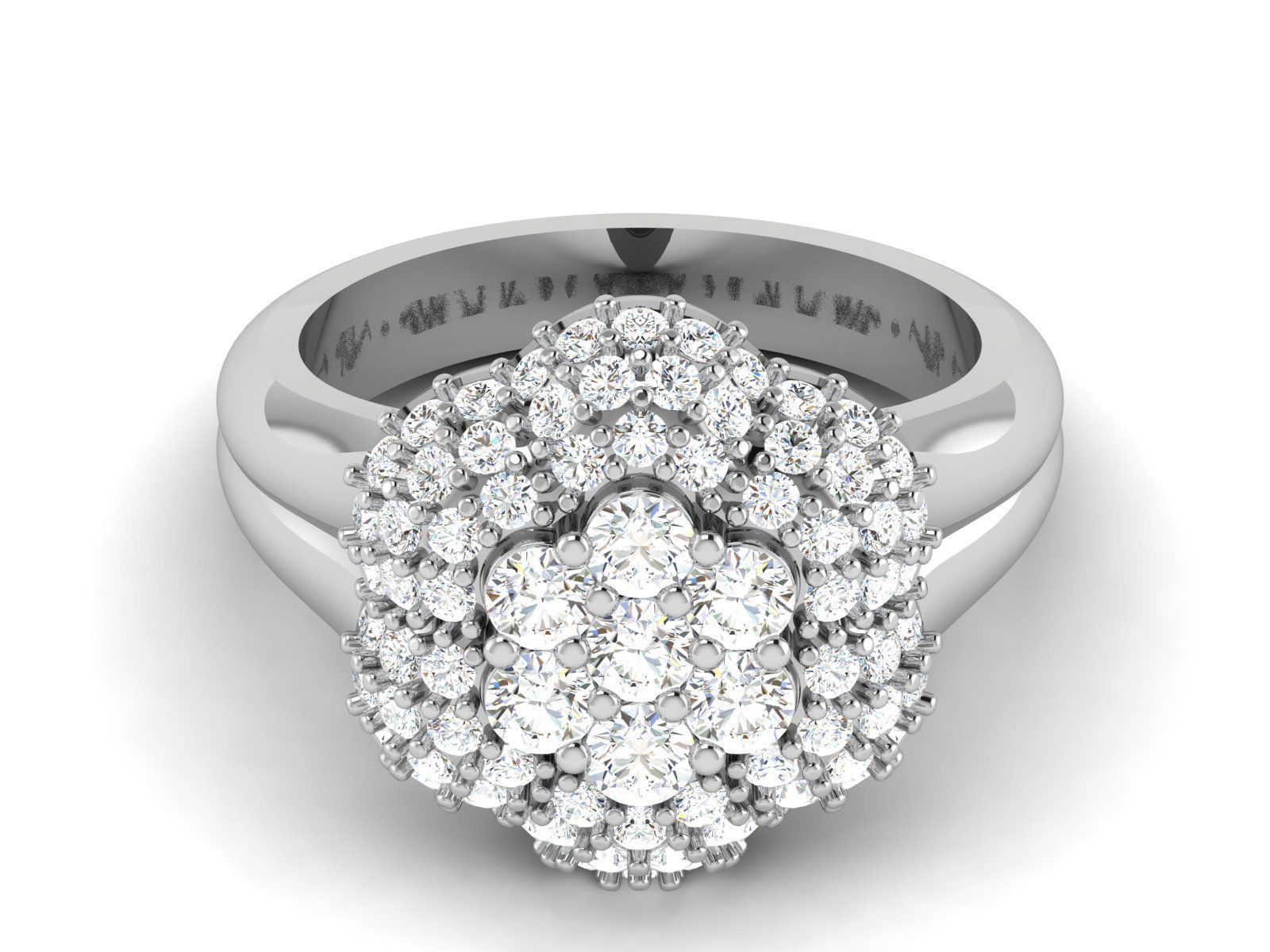 Solitaire ring model 3D print model_3