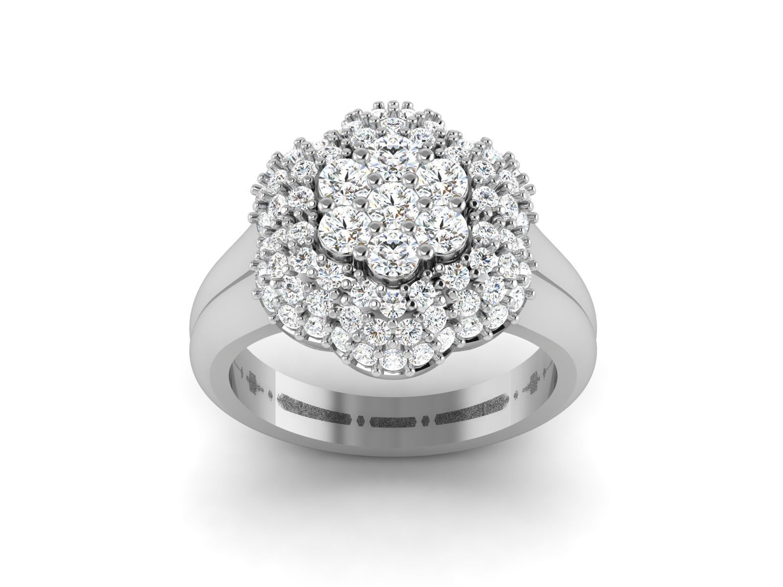 Solitaire ring model 3D print model_10