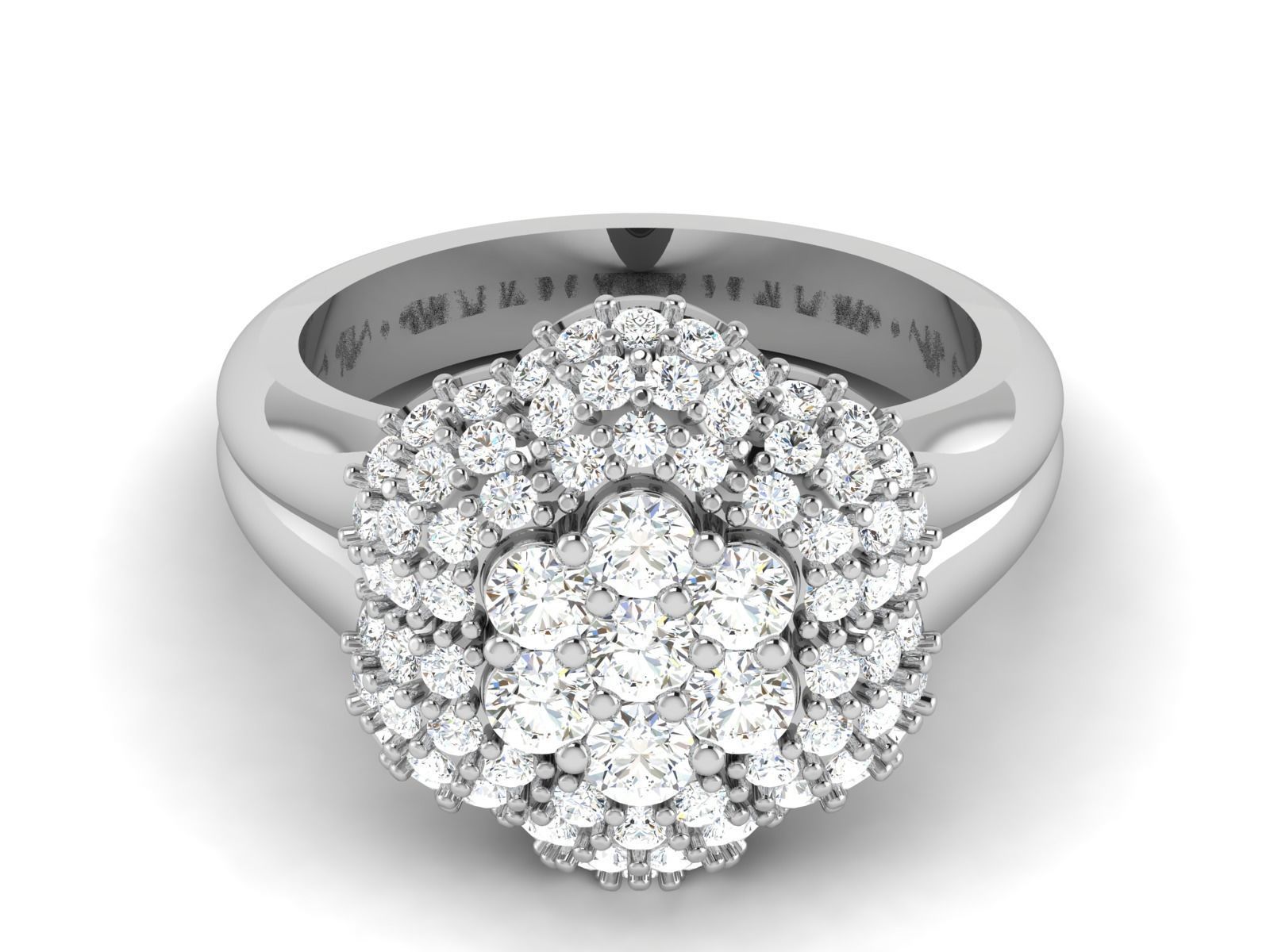 Solitaire ring model 3D print model_4