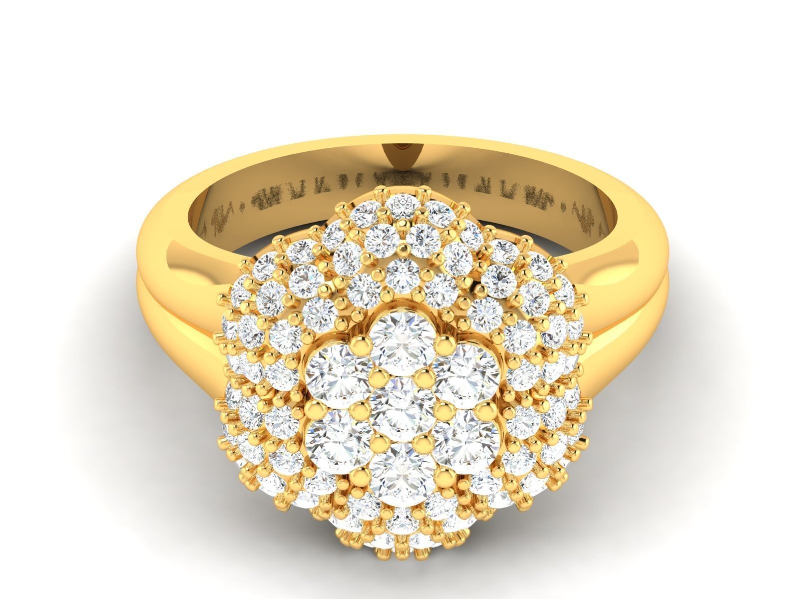 Solitaire ring model 3D print model_6