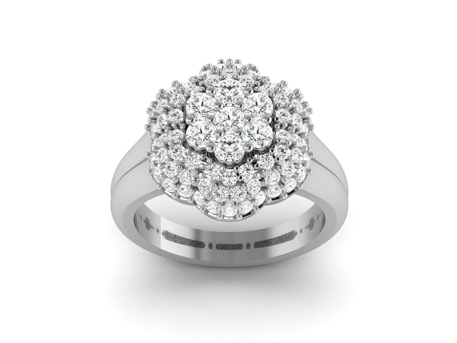 Solitaire ring model 3D print model_9