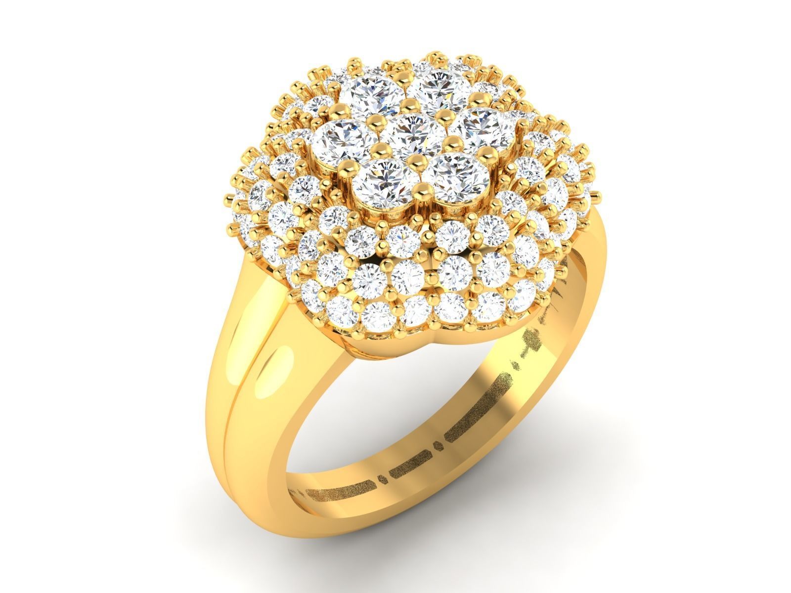 Solitaire ring model 3D print model_18