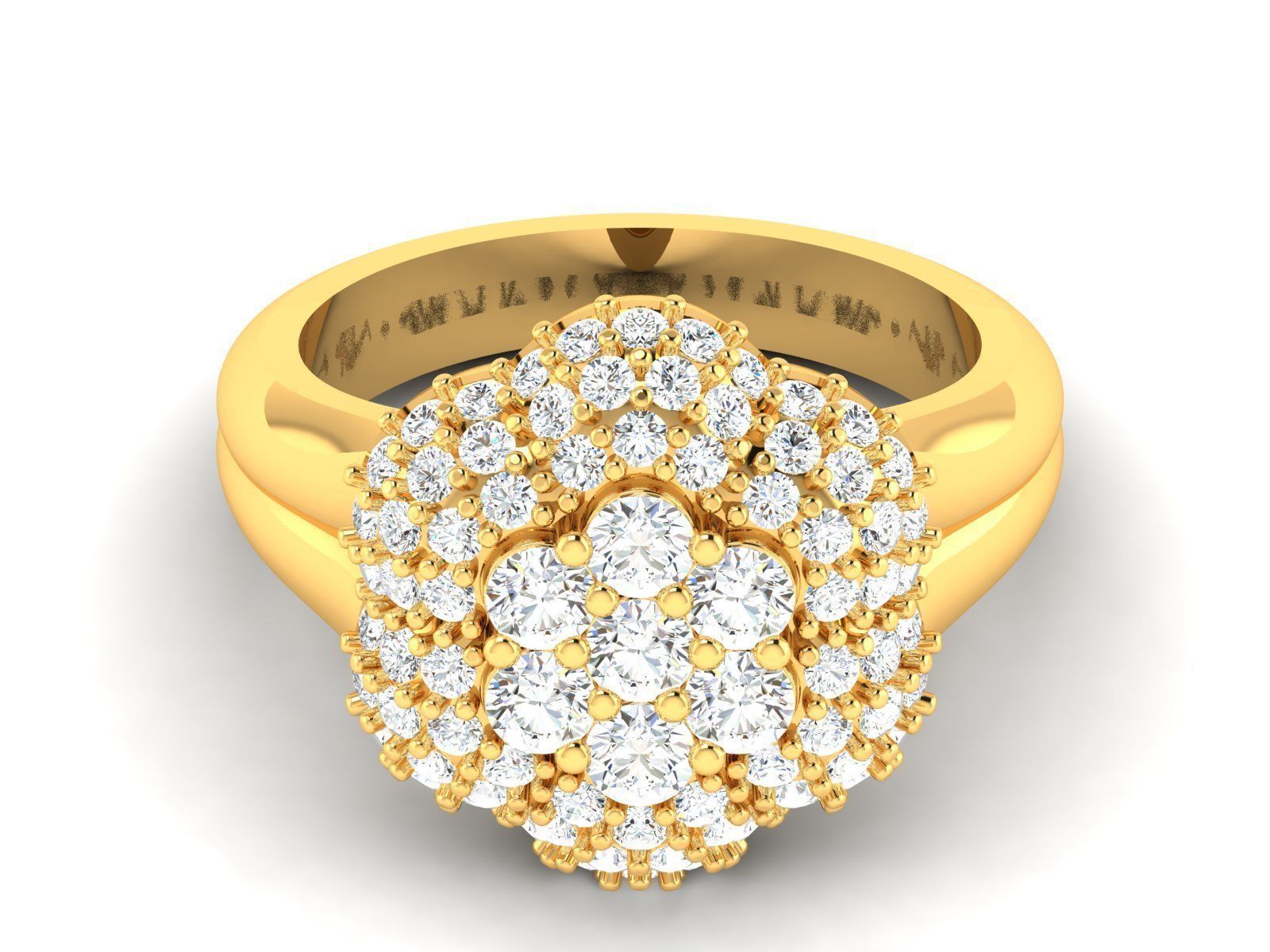 Solitaire ring model 3D print model_5