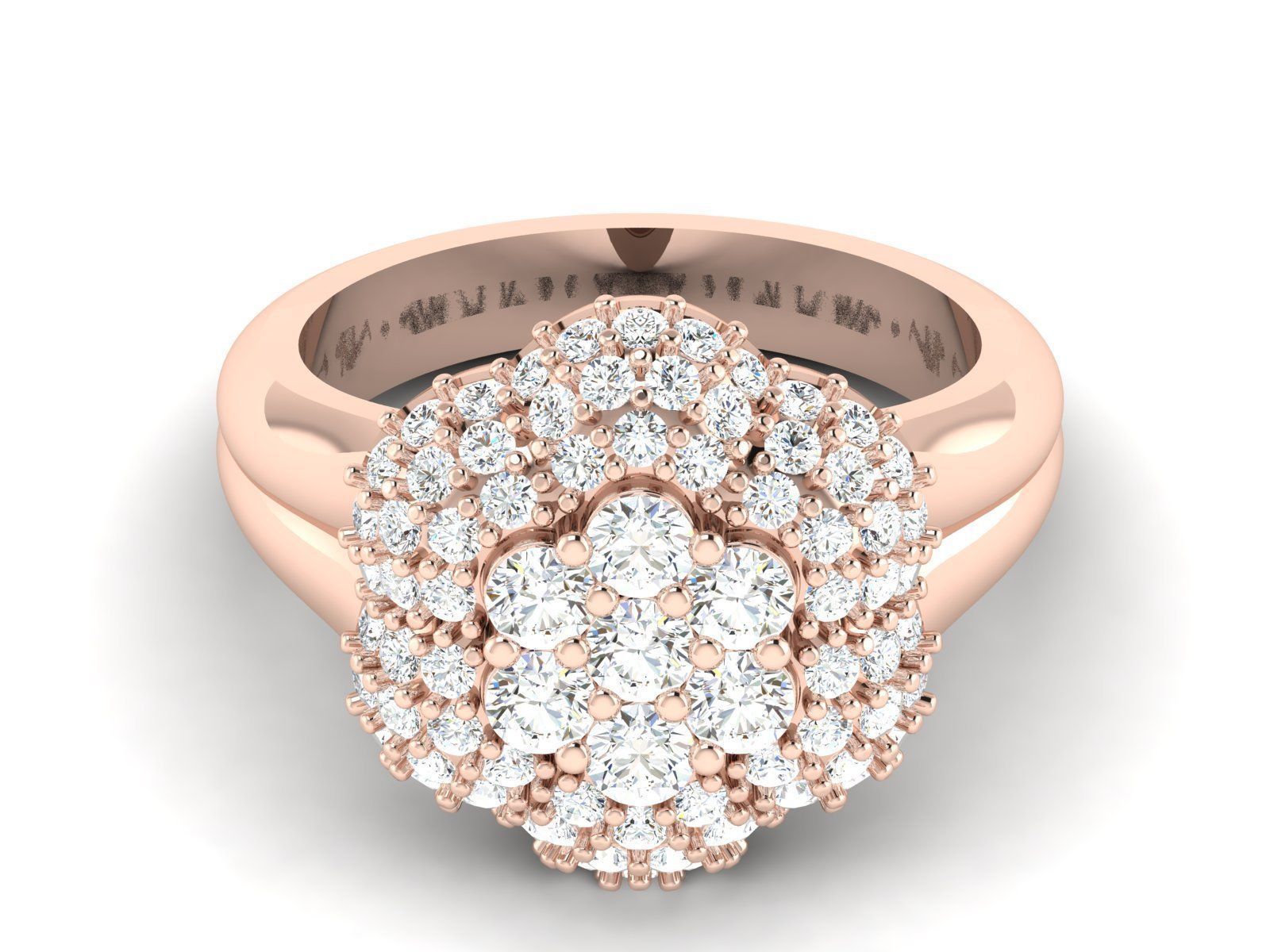 Solitaire ring model 3D print model_1