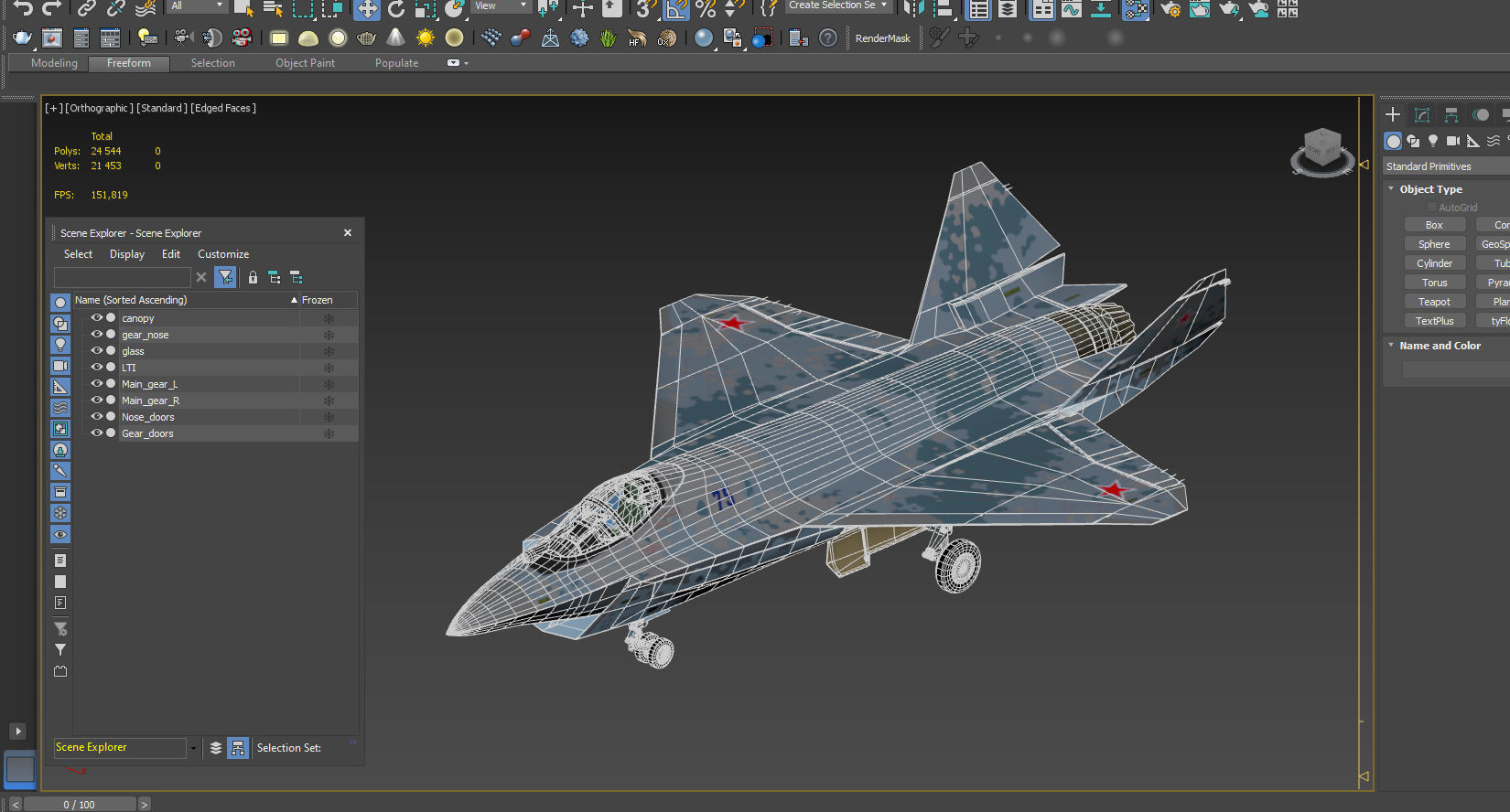 Sukhoi checkmate T-75 LTS Low-poly 3D model_13