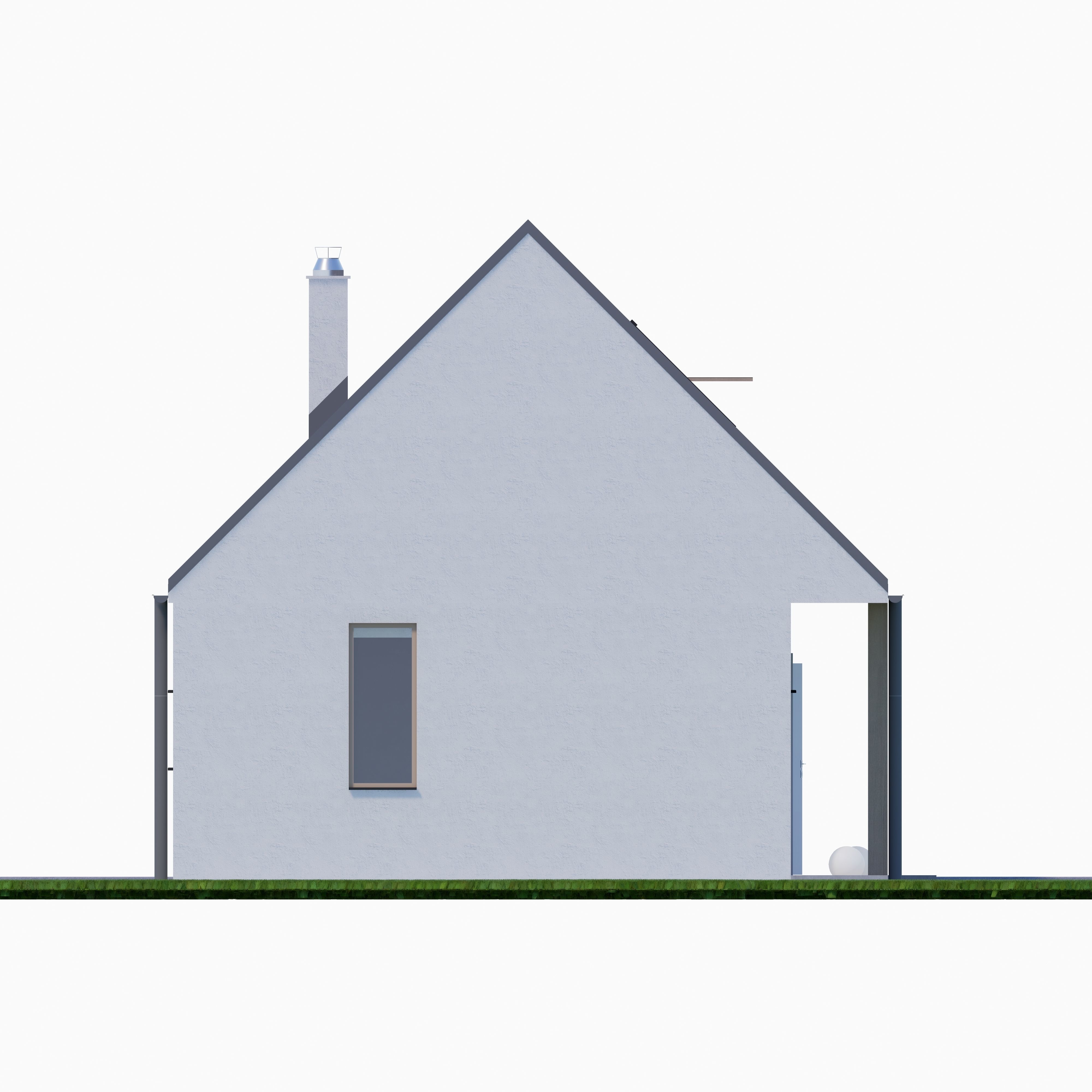 Bungalow 3 - Created with fully parametric Revit Families  Low-poly 3D model_4