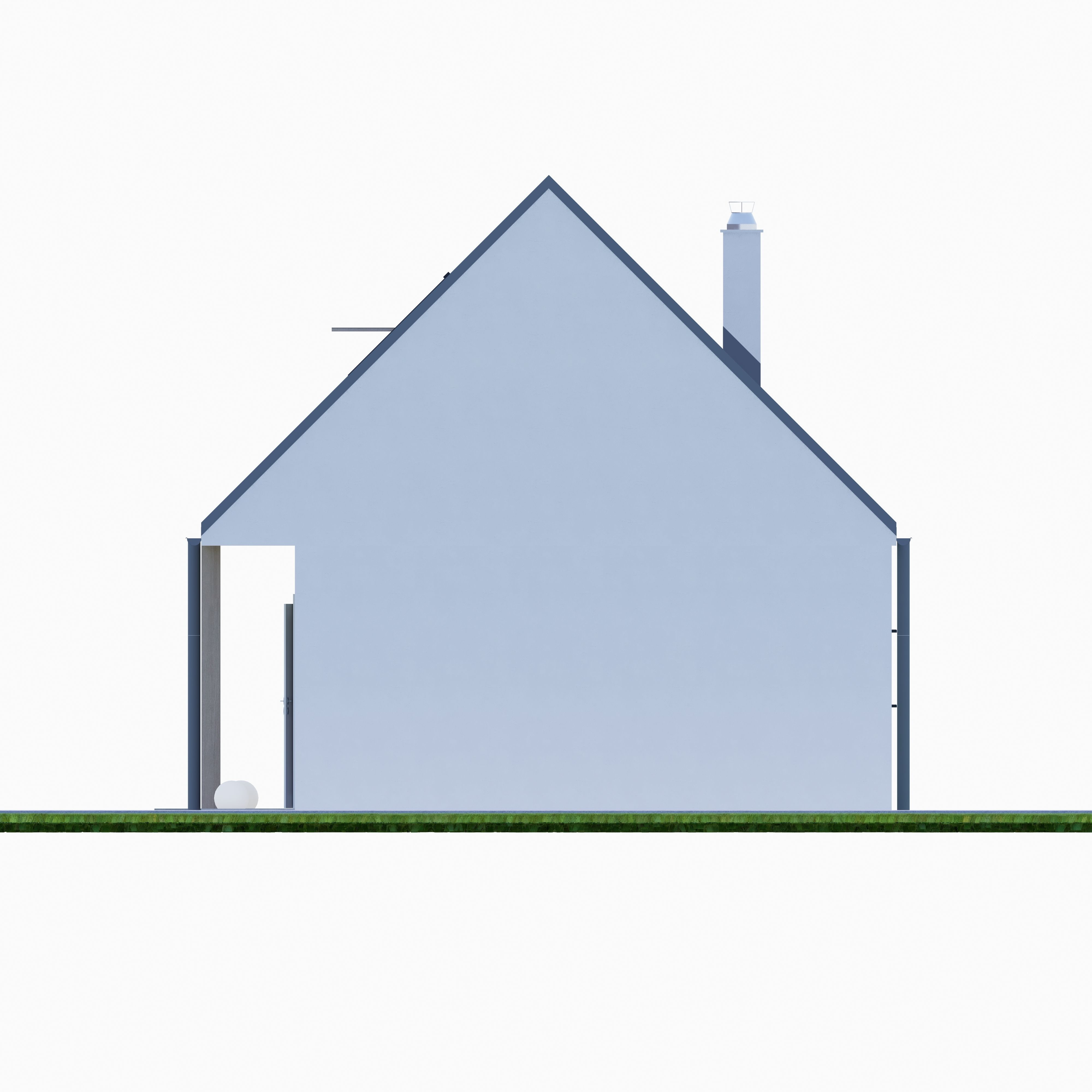 Bungalow 3 - Created with fully parametric Revit Families  Low-poly 3D model_2