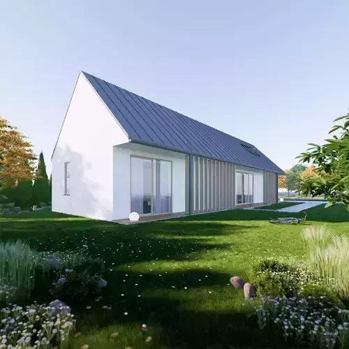 Bungalow 3 - Created with fully parametric Revit Families 