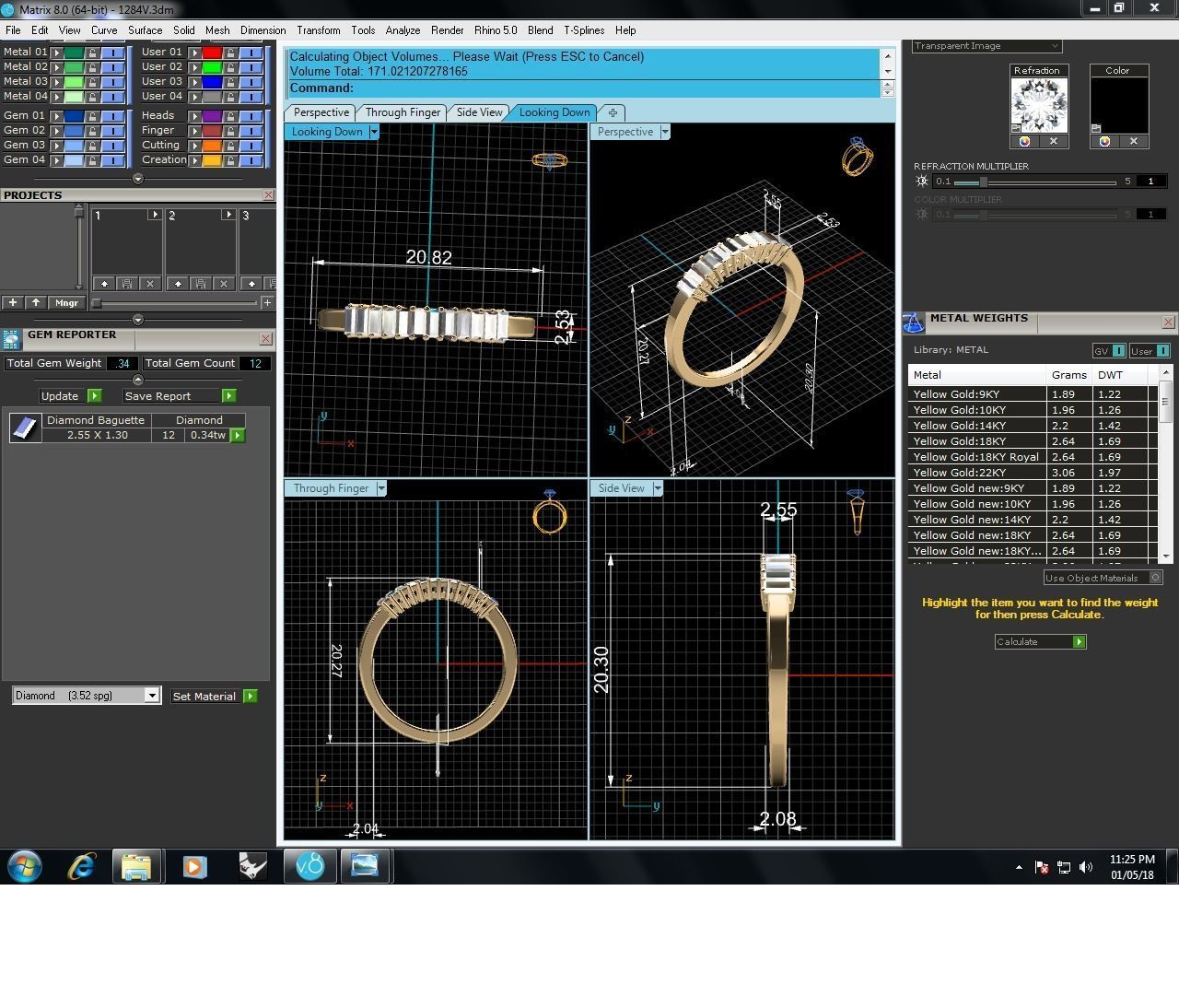 Solitaire ring model 3D print model_1