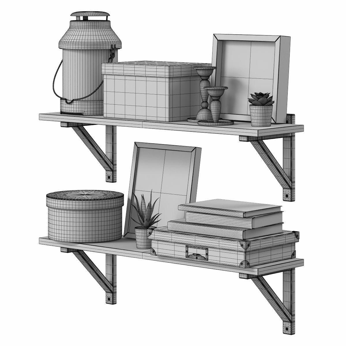 Ikea Decorative Set 3D model_2
