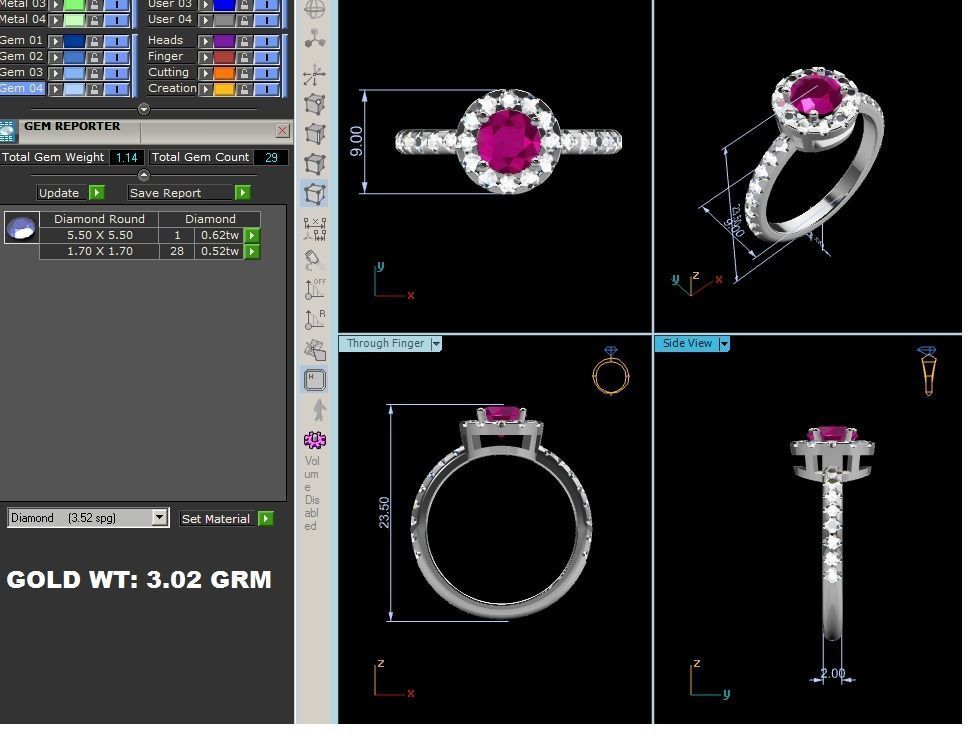 Solitaire ring model 3D print model_9