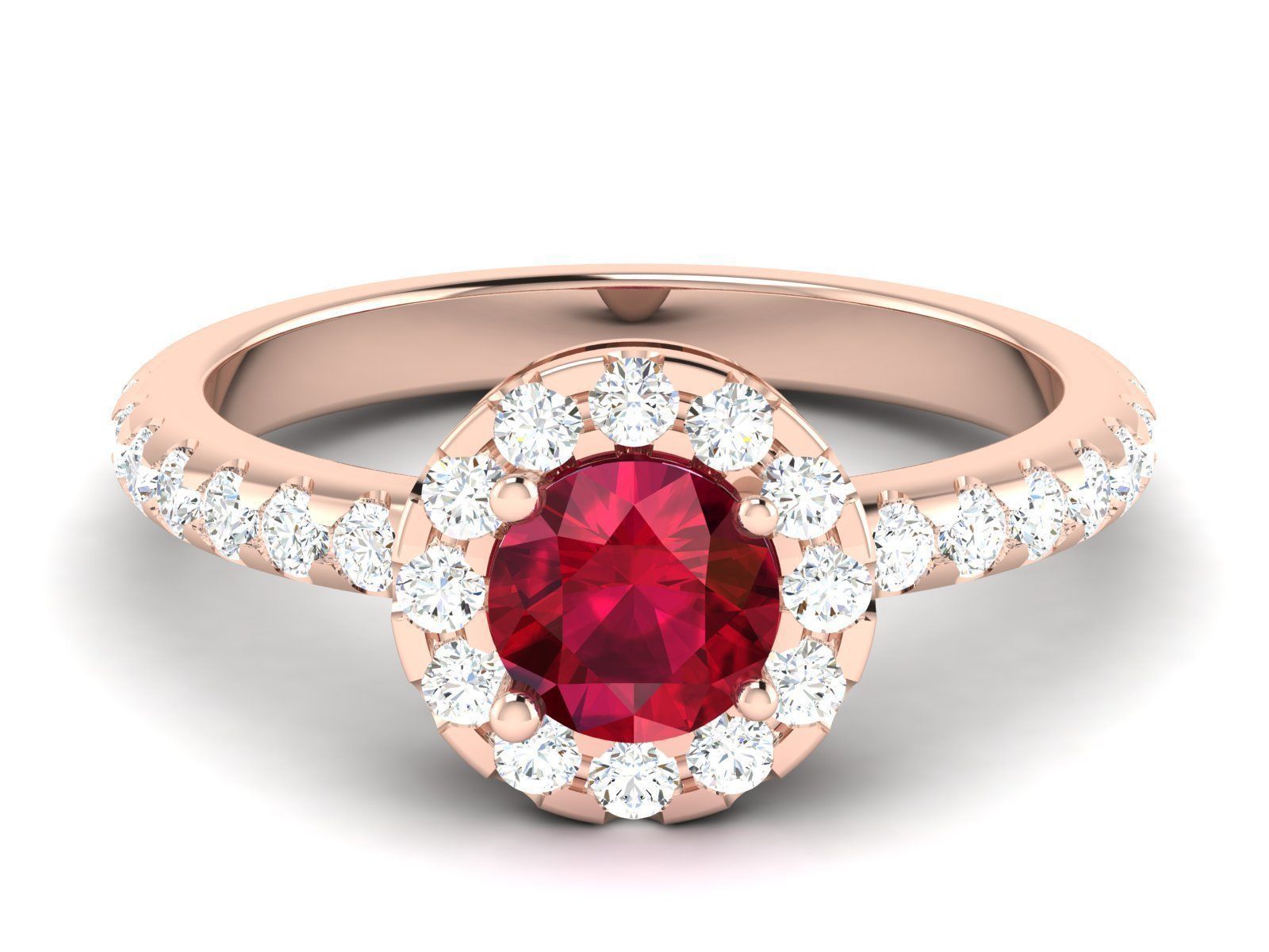 Solitaire ring model 3D print model_3