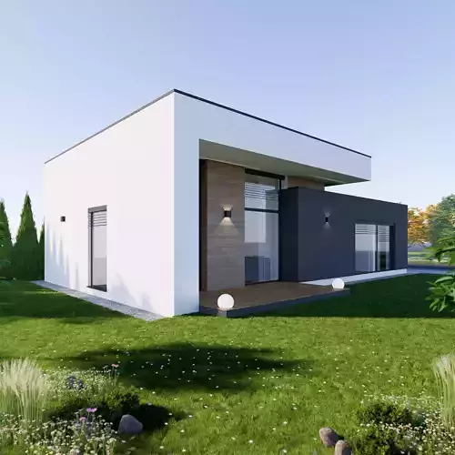Bungalow 7 - Created with fully parametric Revit Families  Low-poly 3D model