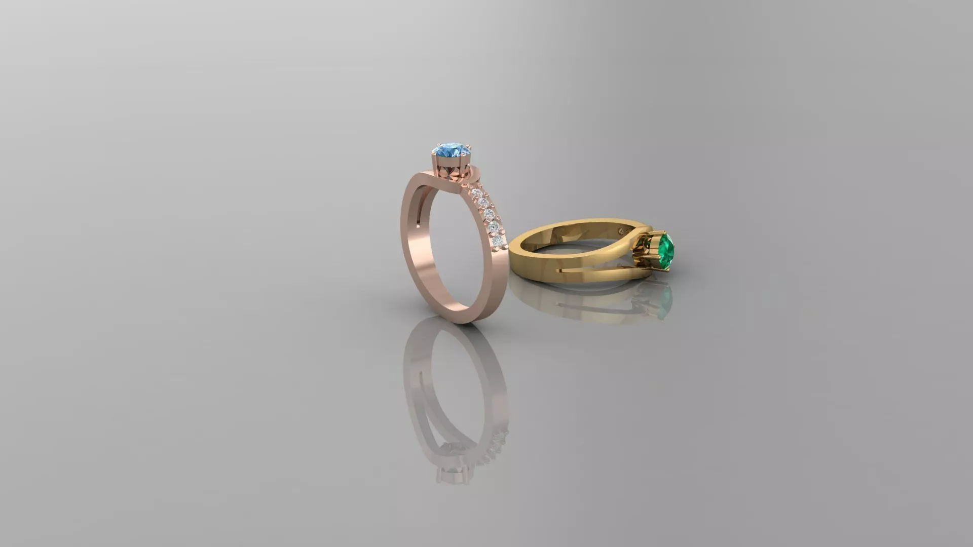 Single Stone Ring 3D print model