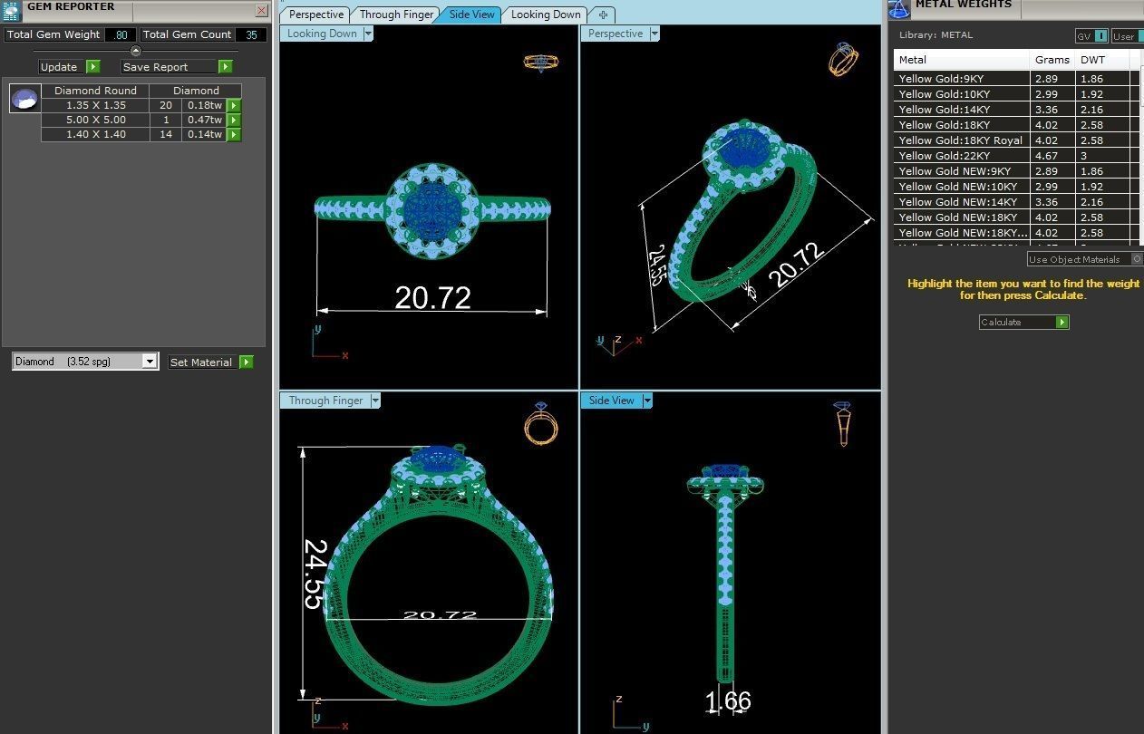 Solitaire ring model 3D print model_2