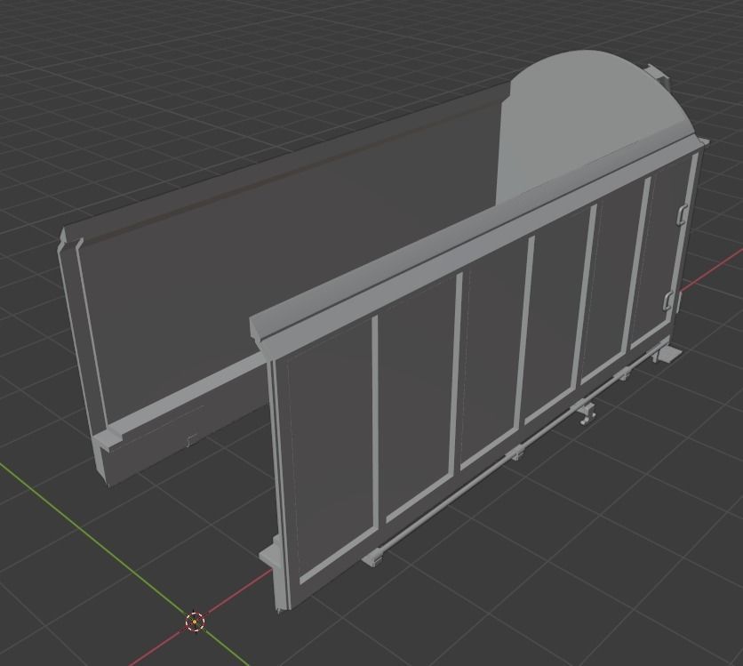 H0 1-87 scale Hbillns 302 freight car 3D print model_10