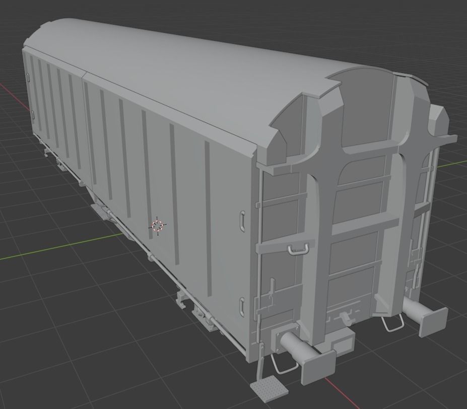 H0 1-87 scale Hbillns 302 freight car 3D print model_8