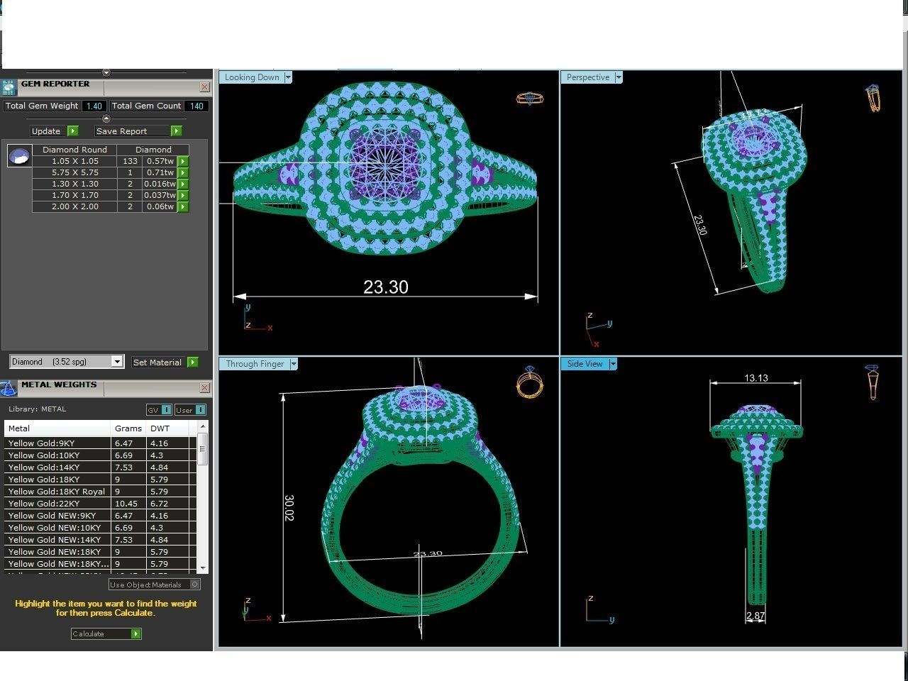 Solitaire ring model 3D print model_9