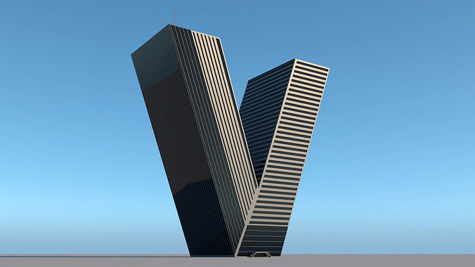 High-rise building skyscraper  letter V 3D model 3D model