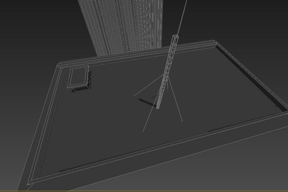 High-rise building skyscraper  letter V 3D model 3D model_9