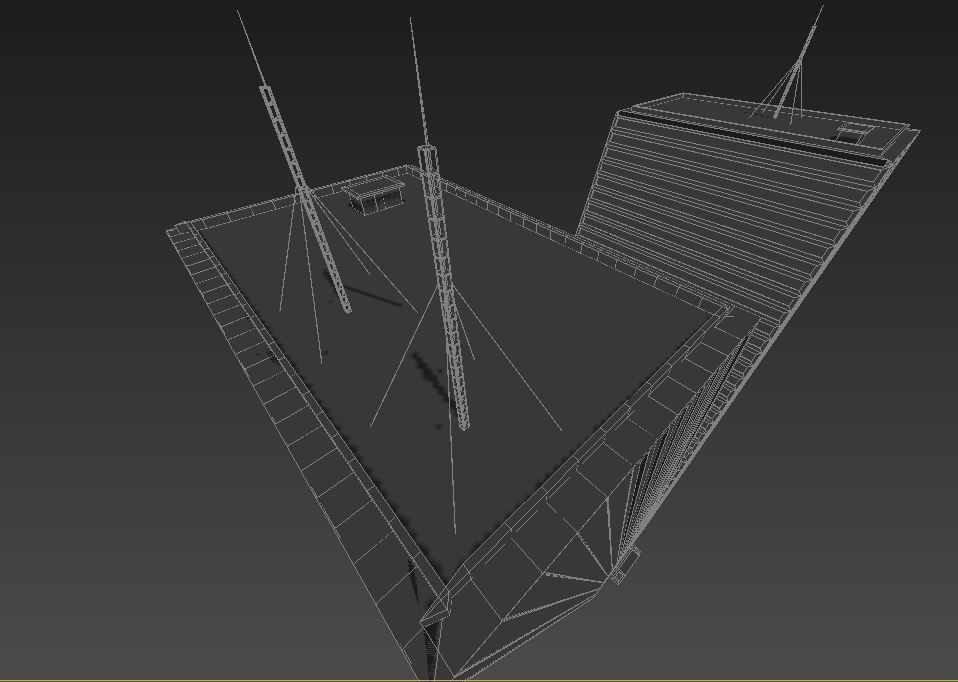 High-rise building skyscraper  letter V 3D model 3D model_8