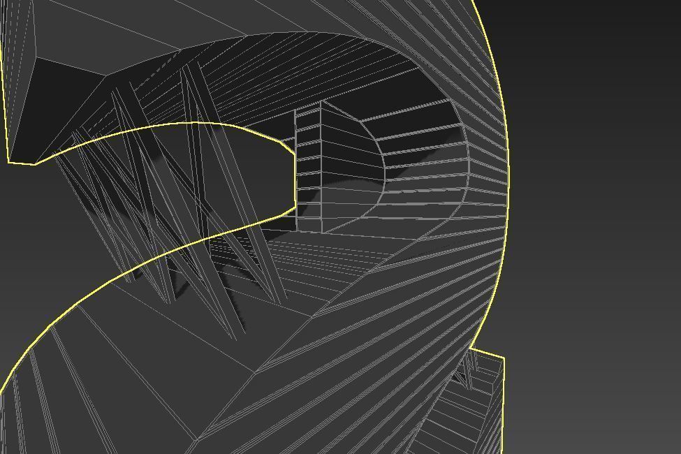 High-rise building skyscraper  letter S 3D model 3D model_10