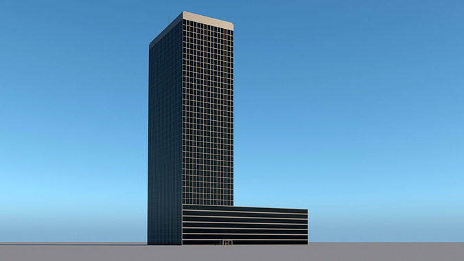 High-rise building skyscraper  letter L 3D model 3D model