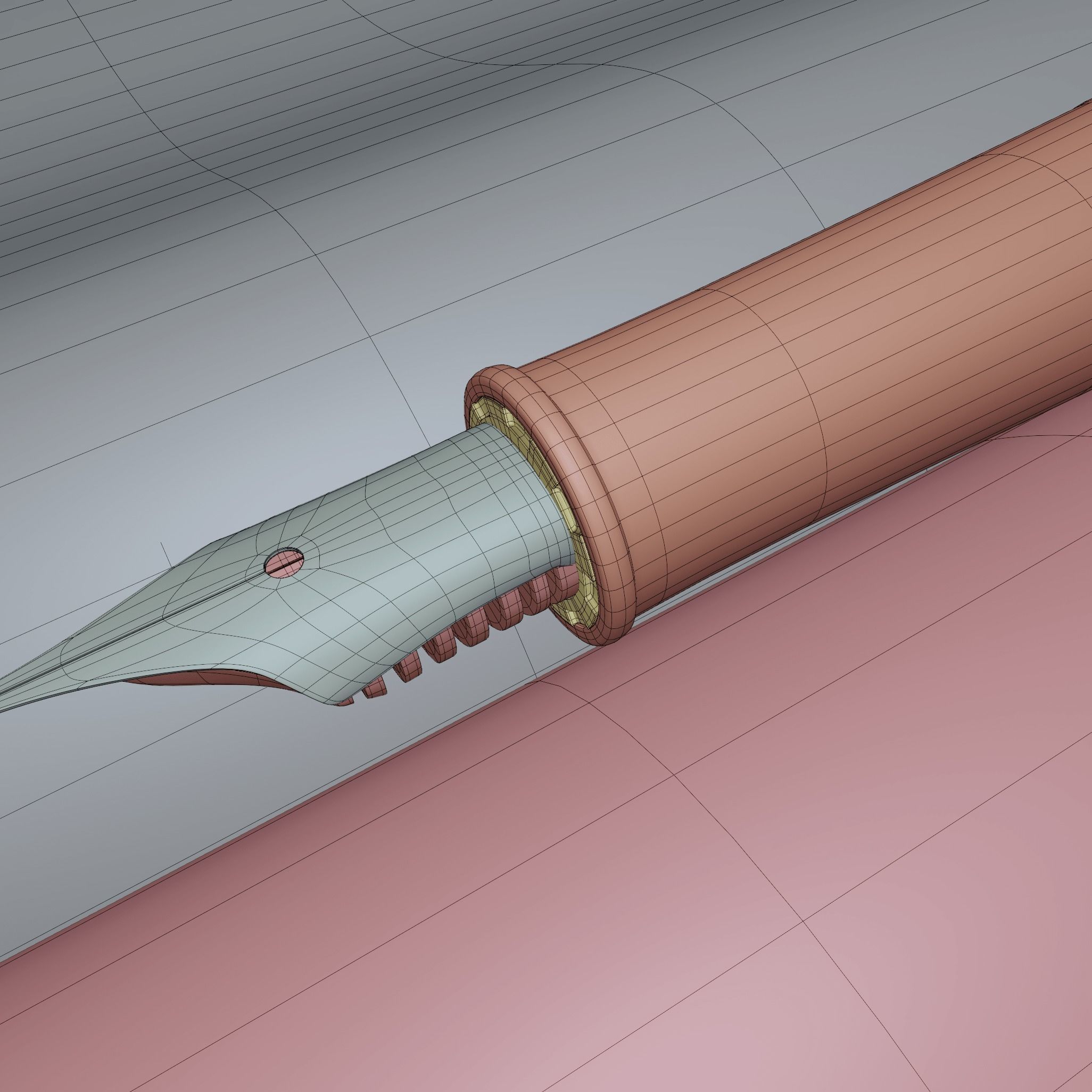 Fountain pen 3D model_2