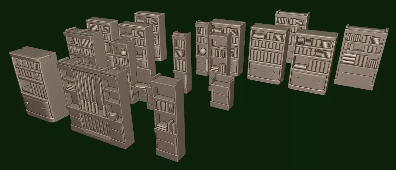 28mm libraries 3D print model