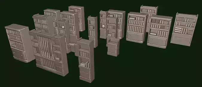 28mm libraries  3D print model