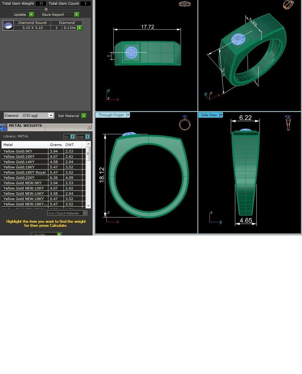 Unisex Ring 3D print model_1