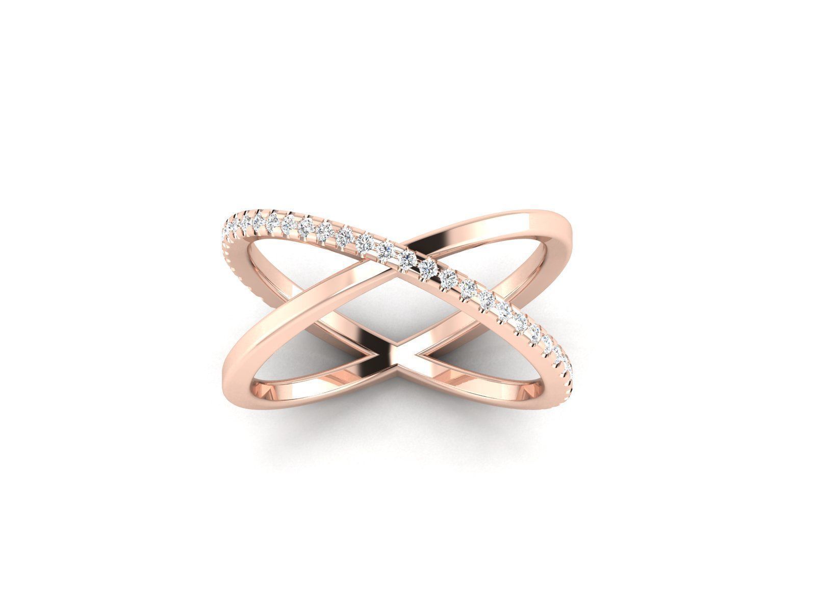 Solitaire ring model 3D print model_5