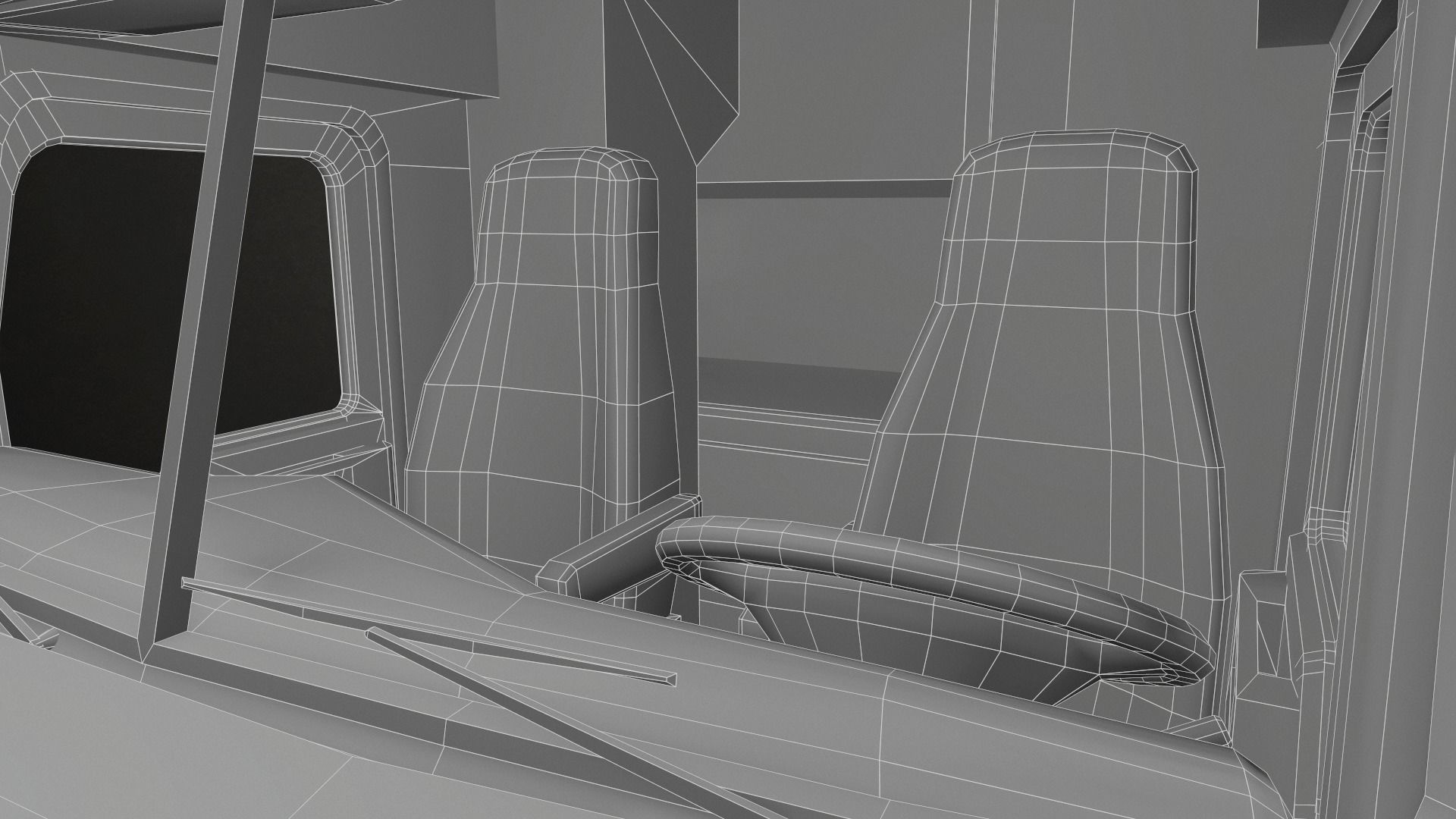 Semi Truck Container Trailer Low-poly 3D model_24