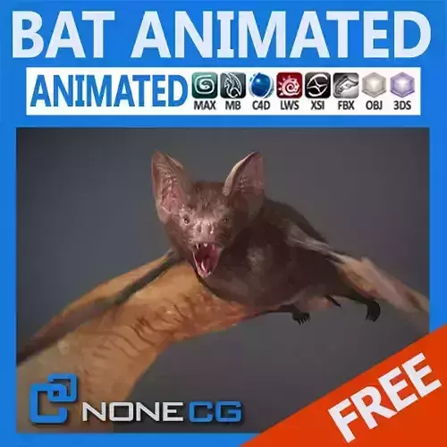 Animated Bat Free 3D model