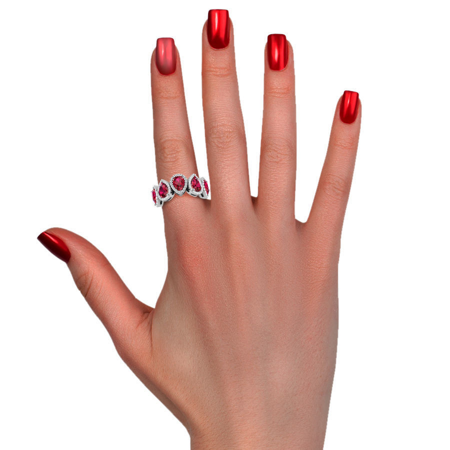 Solitaire ring model 3D print model_10