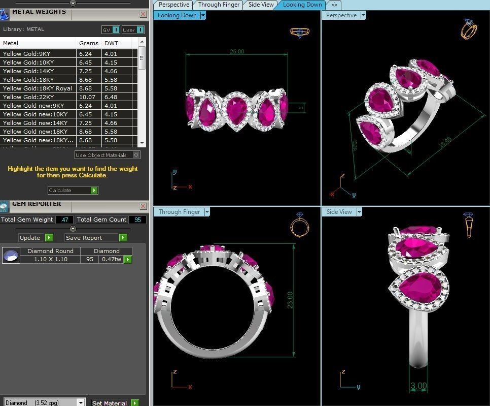 Solitaire ring model 3D print model_9