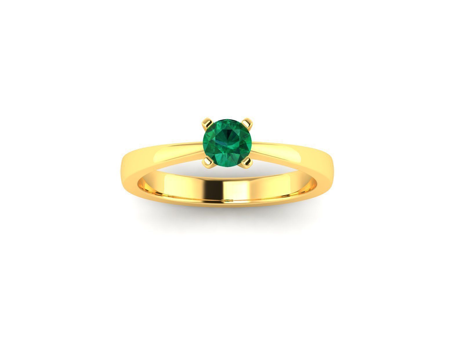 Solitaire ring model 3D print model_9