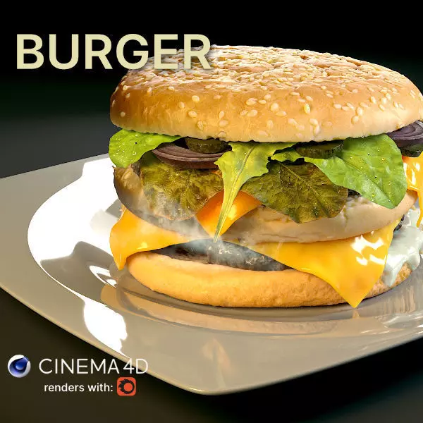 Double Cheeseburger Free 3D model